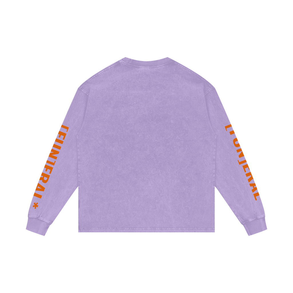 [FUN]ERaL* Acid Wash Oversize Long Sleeve T-Shirt