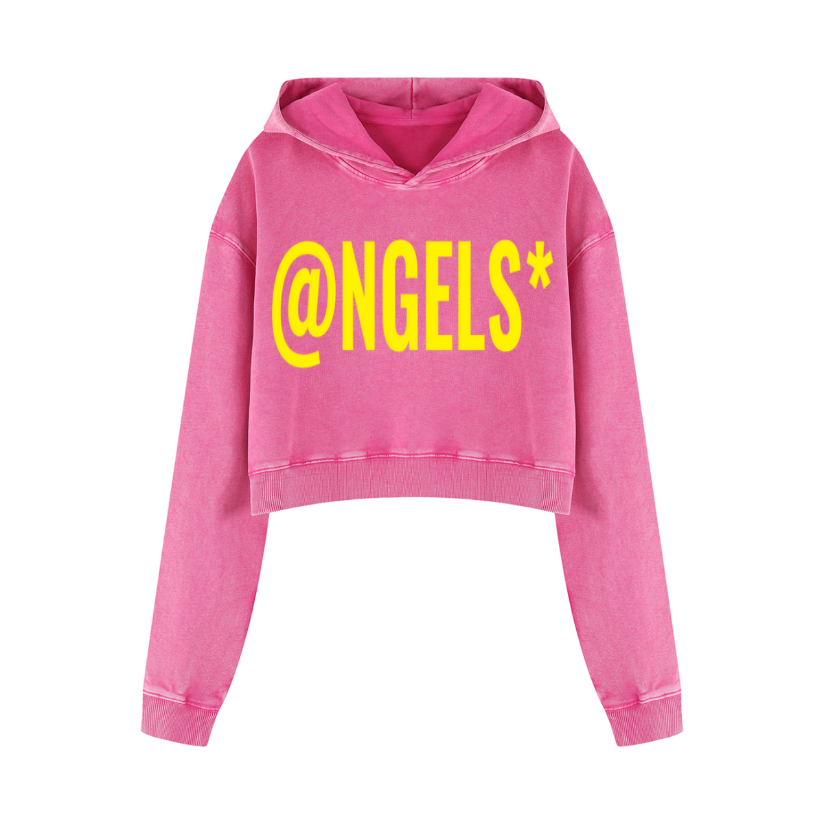 Women’s "@NGELS" Washed Crop Hoodie