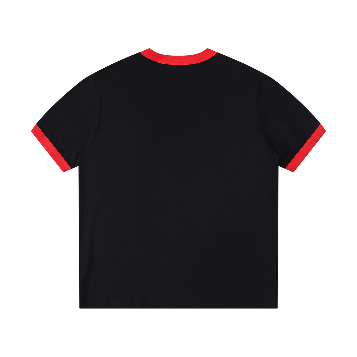 "DRUGS KILL" Contrast Edge Ribbed Crewneck T-Shirt