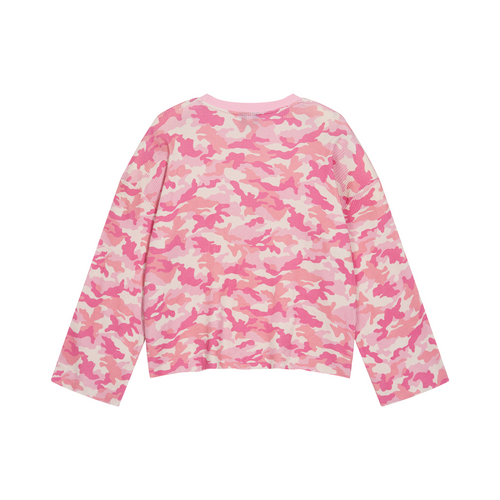 Unisex Camo Waffle Raw Edge T-Shirt