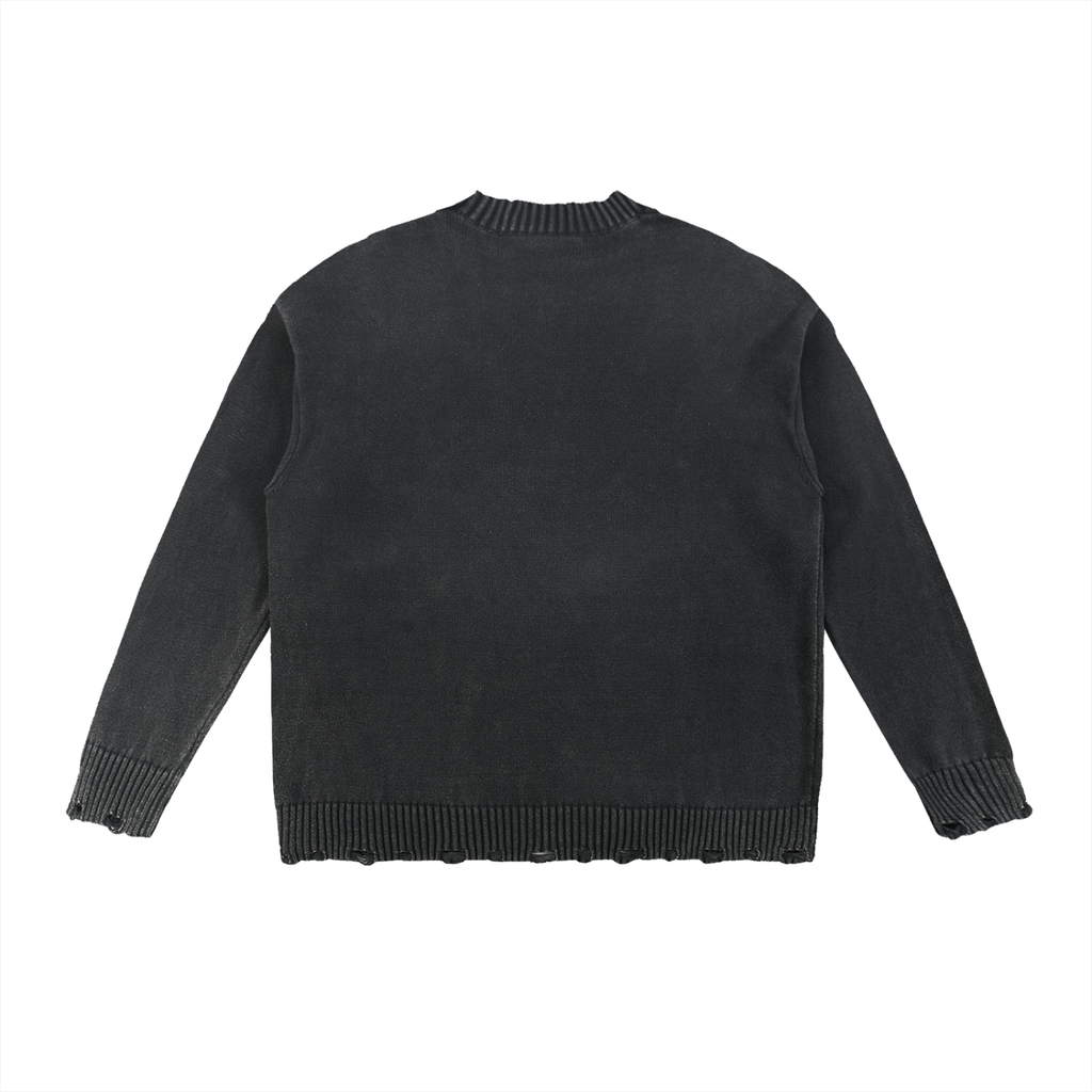 [FUN]ERaL* SAINT MICHEAL Hand-Frayed Sweater