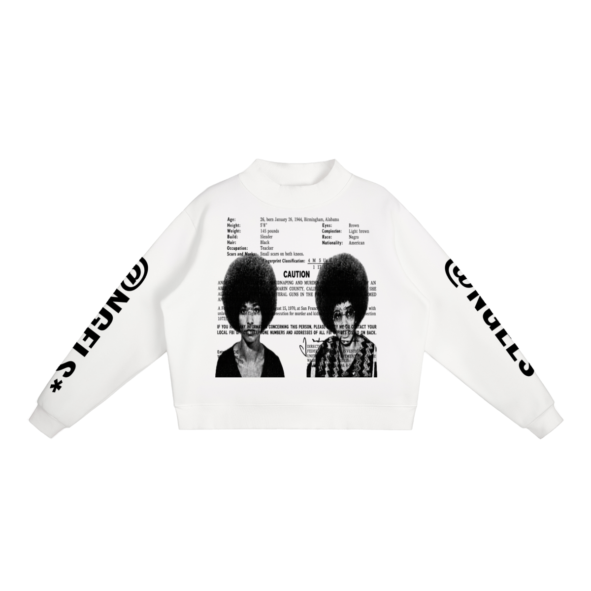 @NGELS*. Mock-Neck Crew Sweatshirt